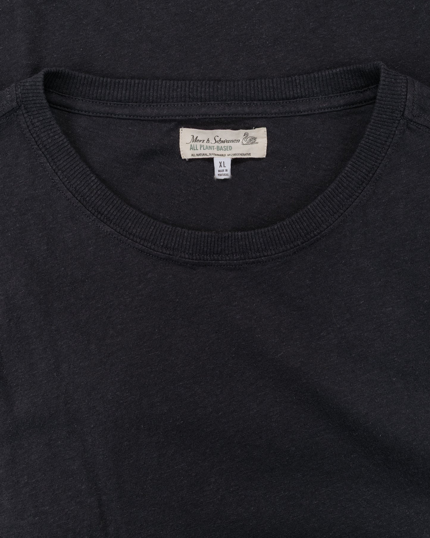lost & found Merz B. Schwanen Merz B. Schwanen HPT01 Cotton Hemp T-Shirt Charcoal