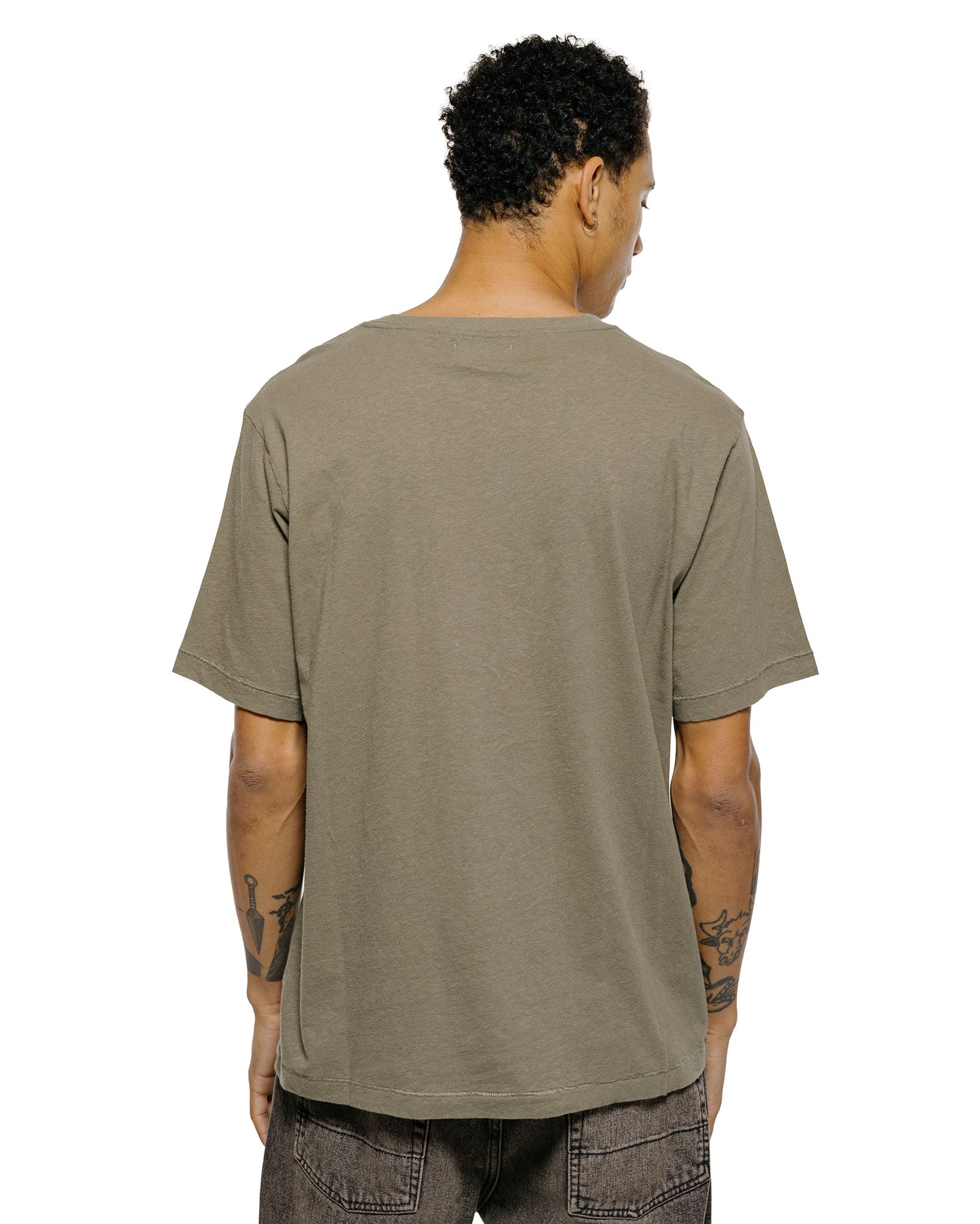 lost & found Merz B. Schwanen Merz B. Schwanen HPT01 Cotton Hemp T-Shirt Light Army