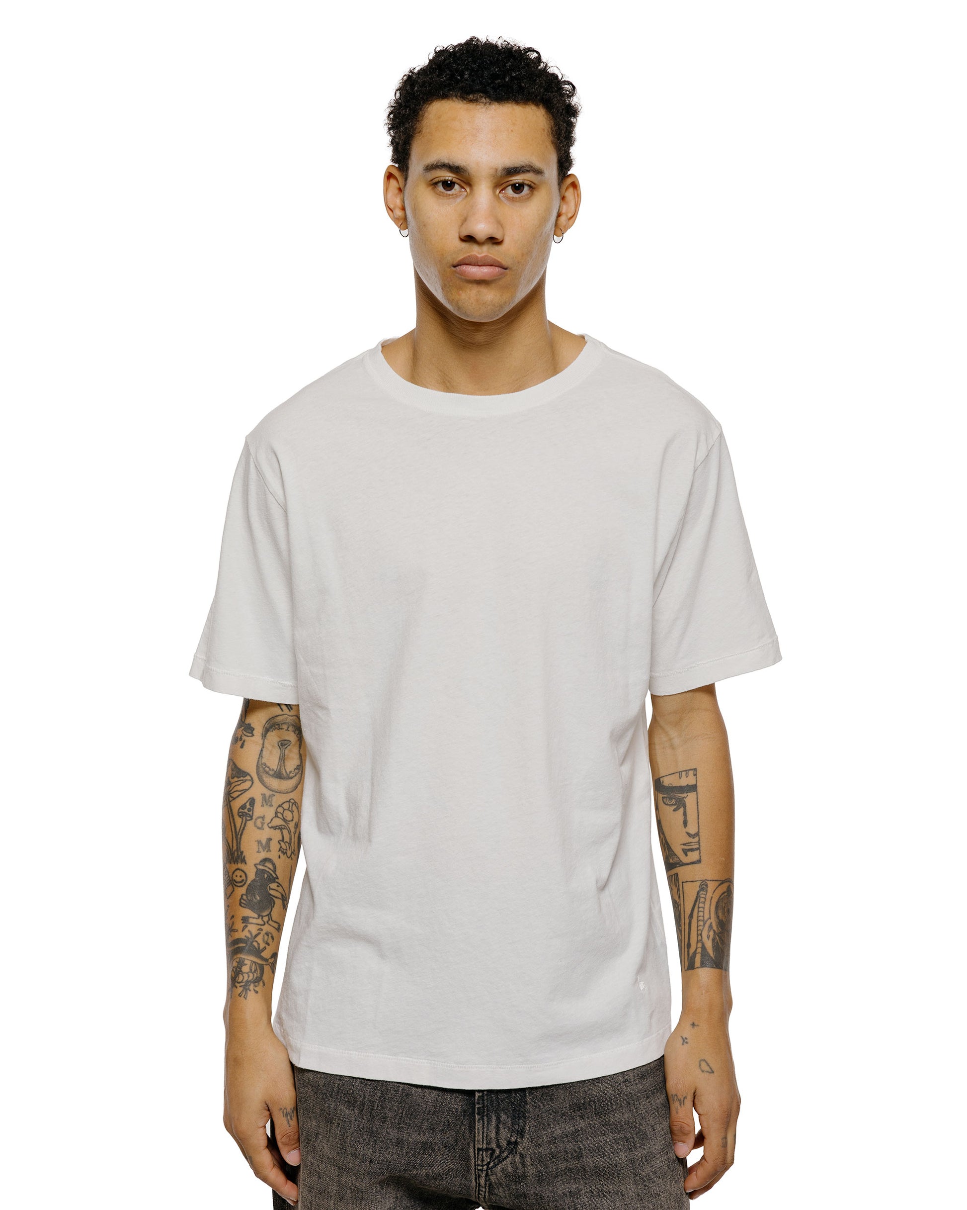 lost & found Merz B. Schwanen Merz B. Schwanen HPT01 Cotton Hemp T-Shirt White