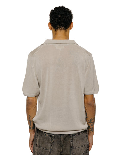 lost & found Merz B. Schwanen Merz B. Schwanen KNITPOLO02 Cotton Short Sleeve Polo Shirt Sand