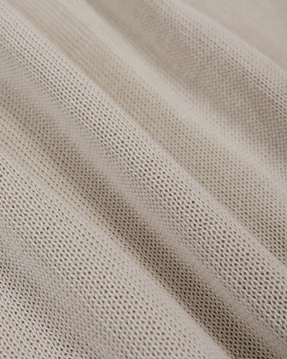 lost & found Merz B. Schwanen Merz B. Schwanen KNITPOLO02 Cotton Short Sleeve Polo Shirt Sand