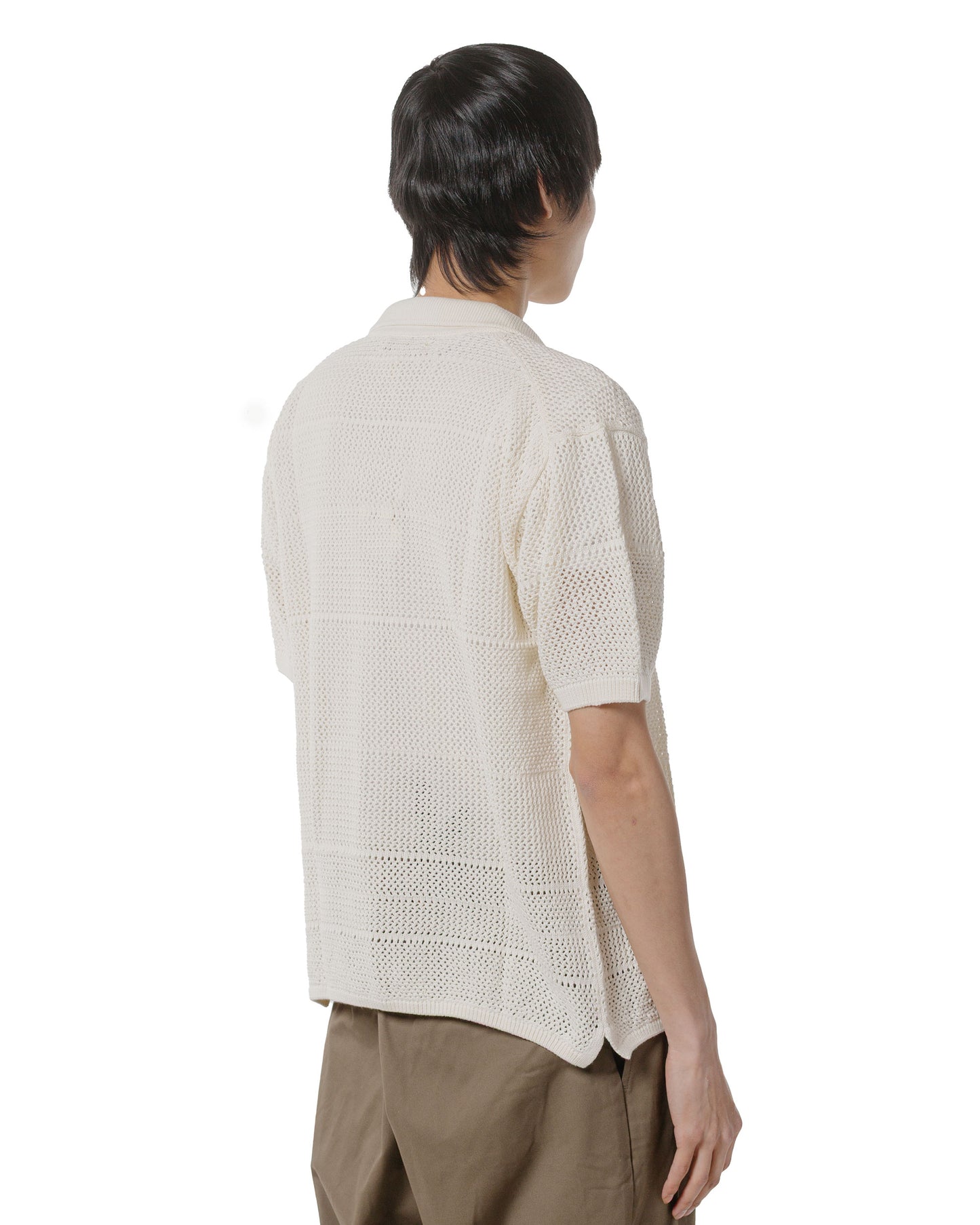 lost & found Merz B. Schwanen Merz B. Schwanen KNITSHIRT01 Crochet Shirt Natural