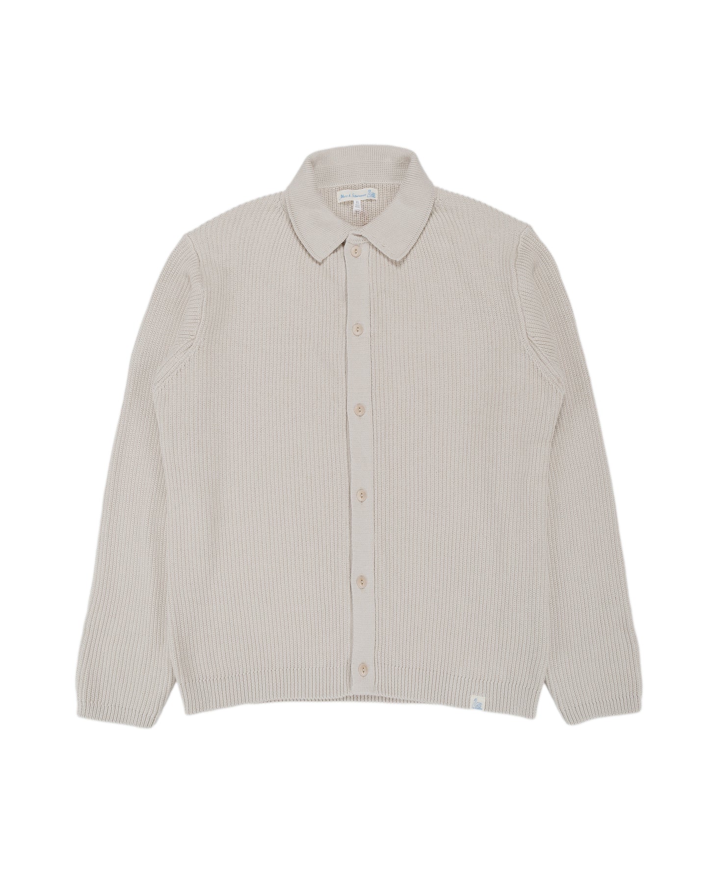 lost & found Merz B. Schwanen Merz B. Schwanen KNITSHIRT05 Ribbed Knitshirt Sand