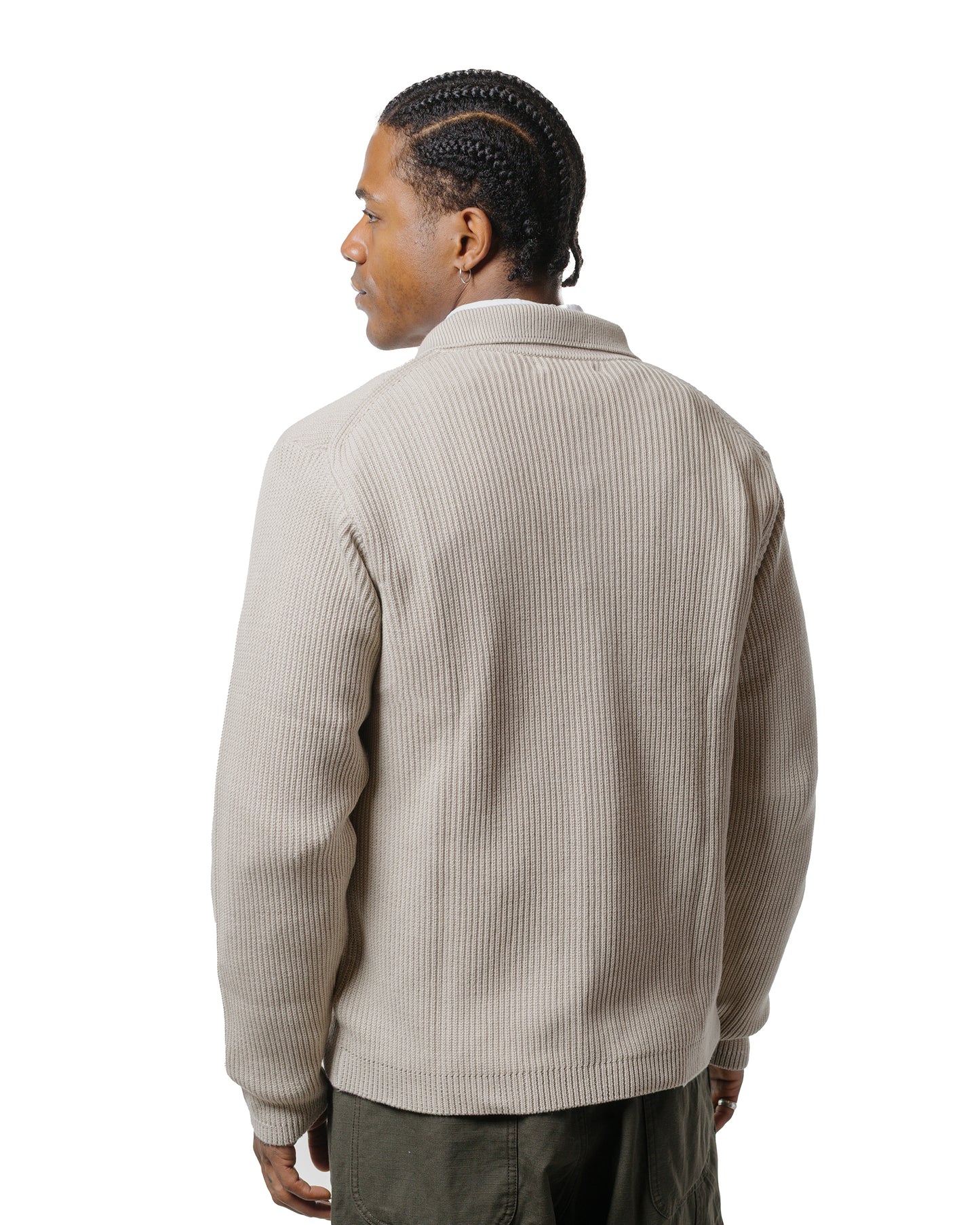 lost & found Merz B. Schwanen Merz B. Schwanen KNITSHIRT05 Ribbed Knitshirt Sand