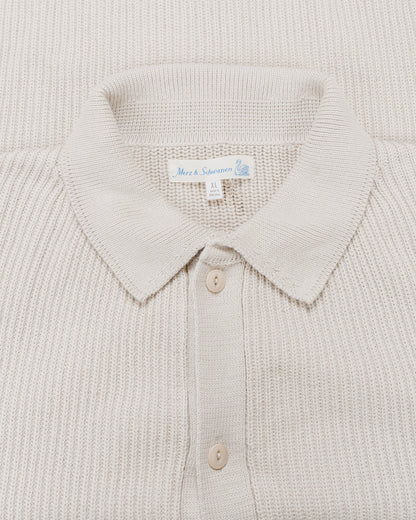 lost & found Merz B. Schwanen Merz B. Schwanen KNITSHIRT05 Ribbed Knitshirt Sand
