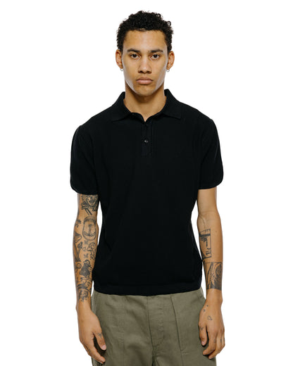 lost & found Merz B. Schwanen Merz B. Schwanen KPLP02 Knitted Polo Deep Black