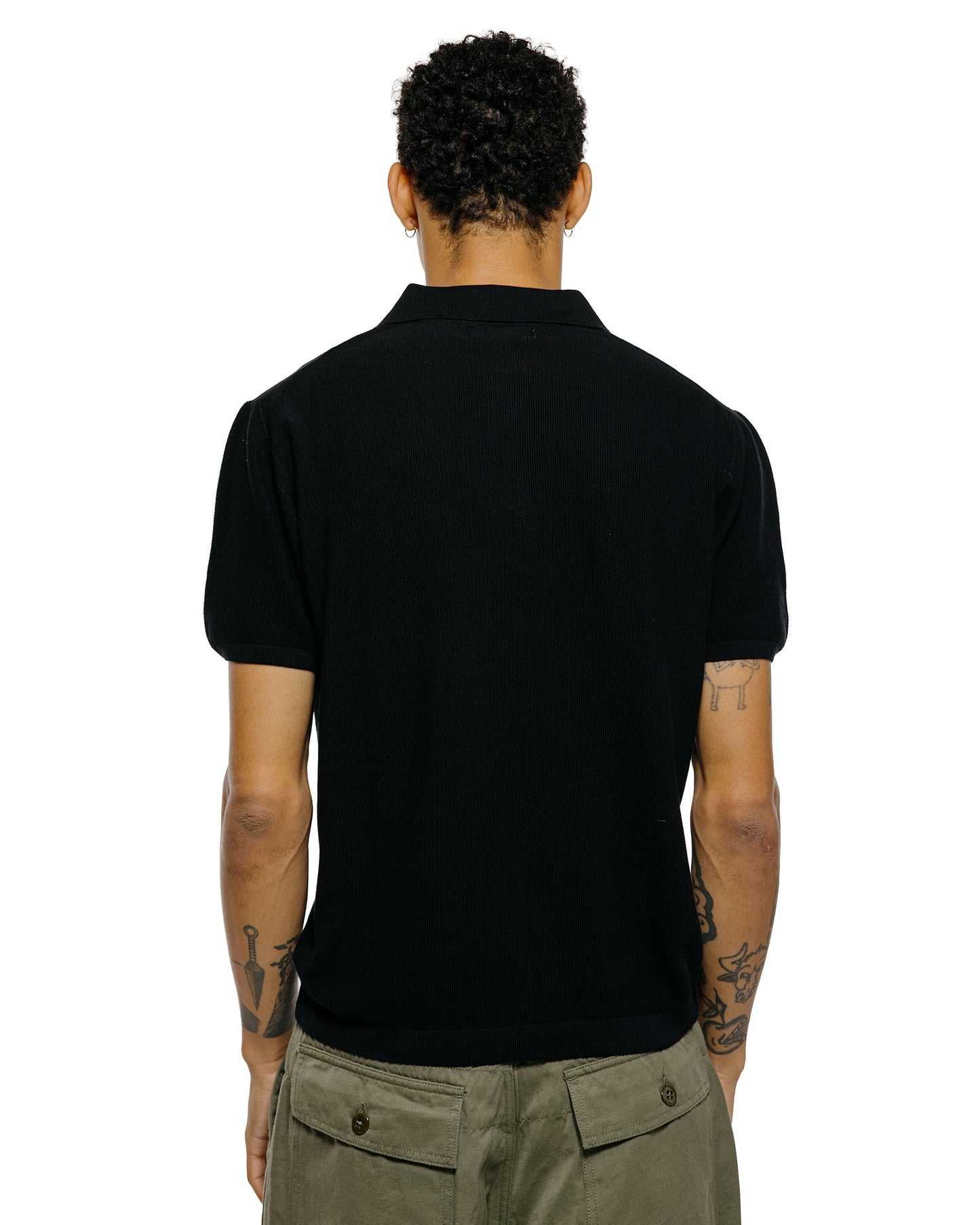 lost & found Merz B. Schwanen Merz B. Schwanen KPLP02 Knitted Polo Deep Black