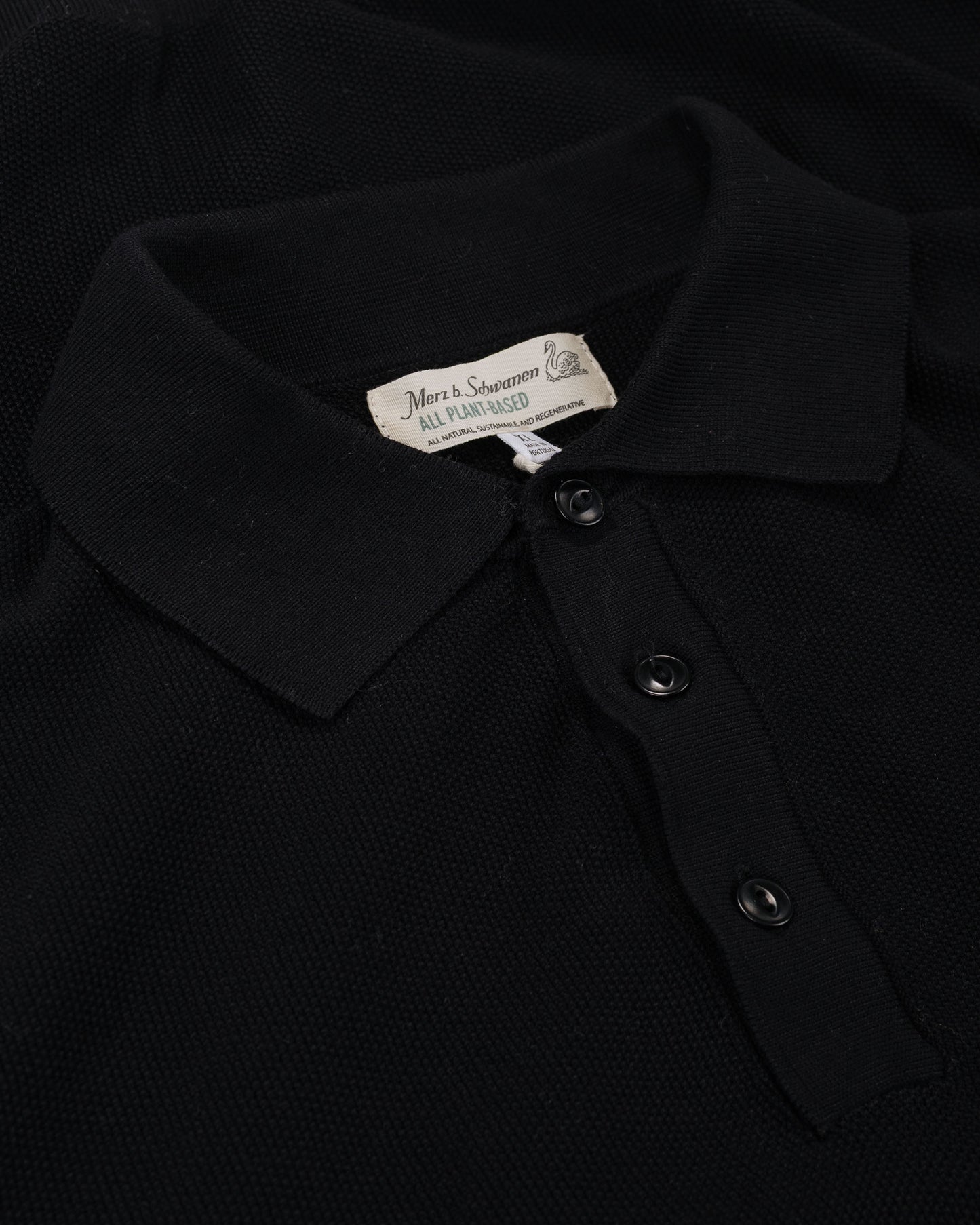 lost & found Merz B. Schwanen Merz B. Schwanen KPLP02 Knitted Polo Deep Black
