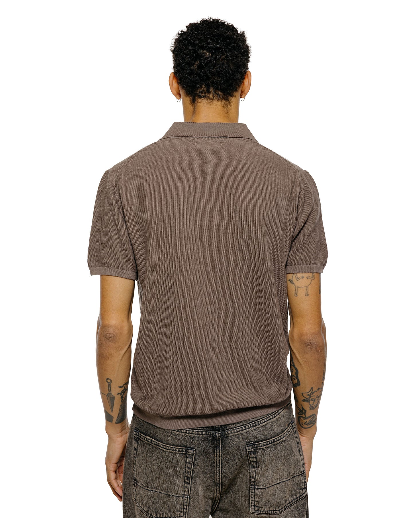 lost & found Merz B. Schwanen Merz B. Schwanen KPLP02 Knitted Polo Grain