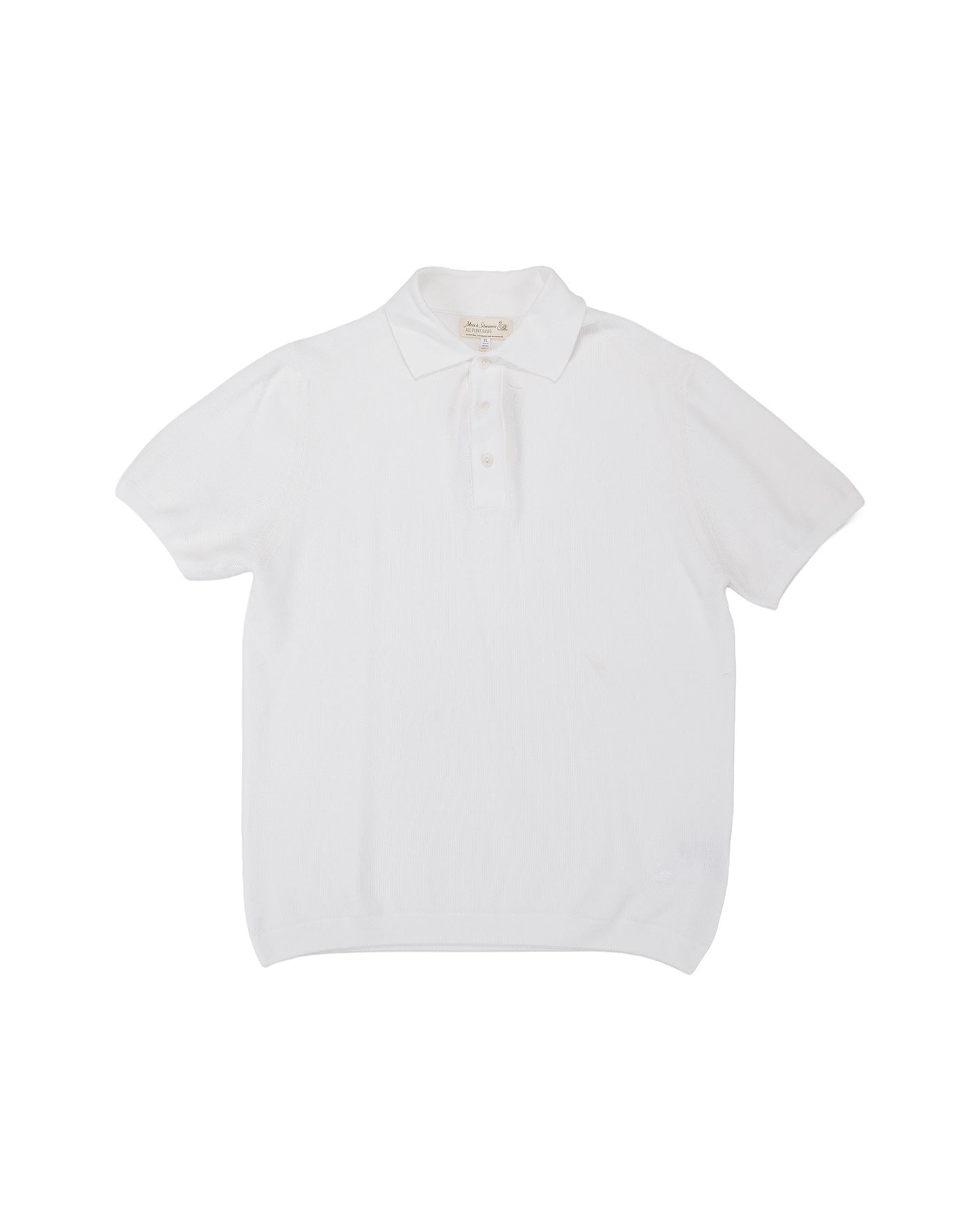 lost & found Merz B. Schwanen Merz B. Schwanen KPLP02 Knitted Polo White