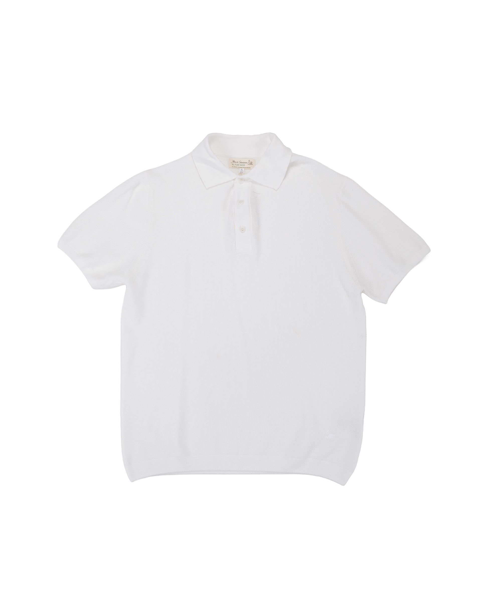 lost & found Merz B. Schwanen Merz B. Schwanen KPLP02 Knitted Polo White