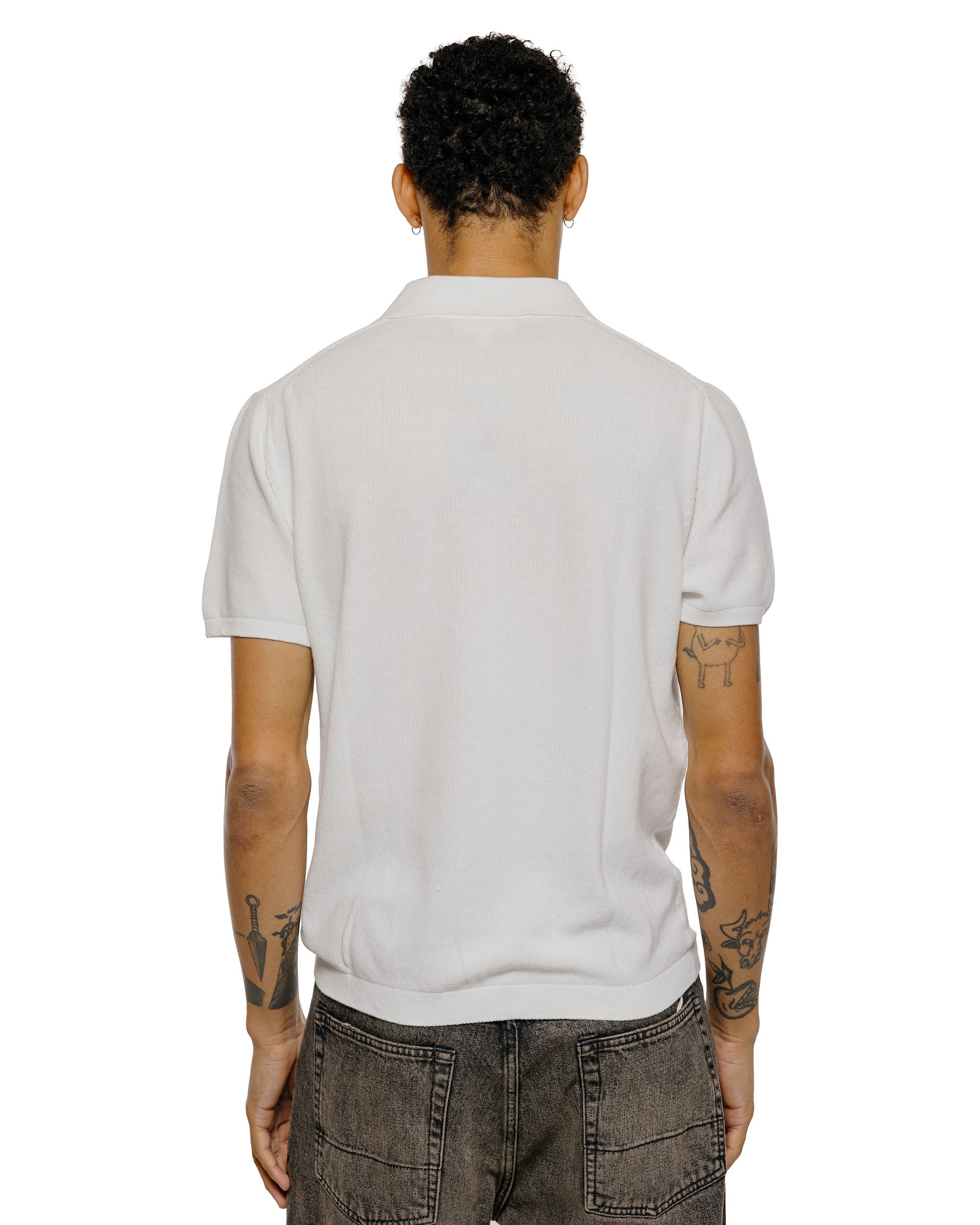 lost & found Merz B. Schwanen Merz B. Schwanen KPLP02 Knitted Polo White