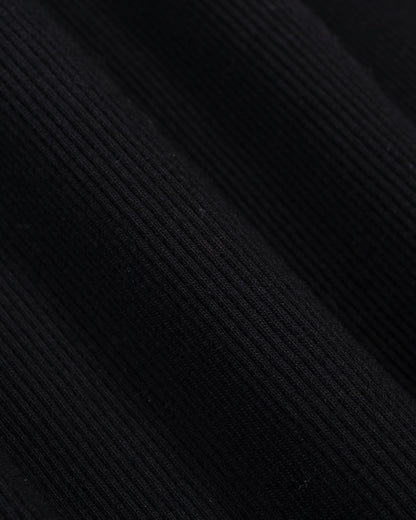 lost & found Merz B. Schwanen Merz B. Schwanen RIBTANK01 Iconic Ribbed Cotton Tank Top Deep Black