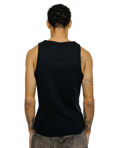 lost & found Merz B. Schwanen Merz B. Schwanen RIBTANK01 Iconic Ribbed Cotton Tank Top Deep Black