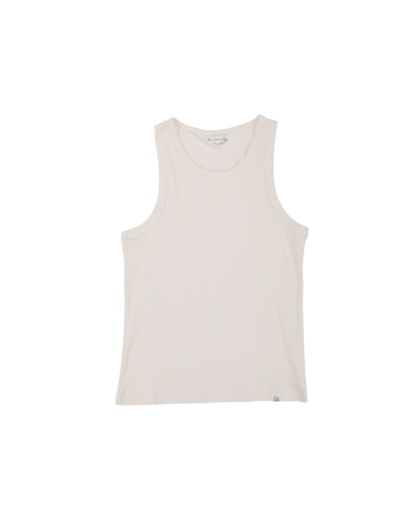 lost & found Merz B. Schwanen Merz B. Schwanen RIBTANK01 Iconic Ribbed Cotton Tank Top Nature