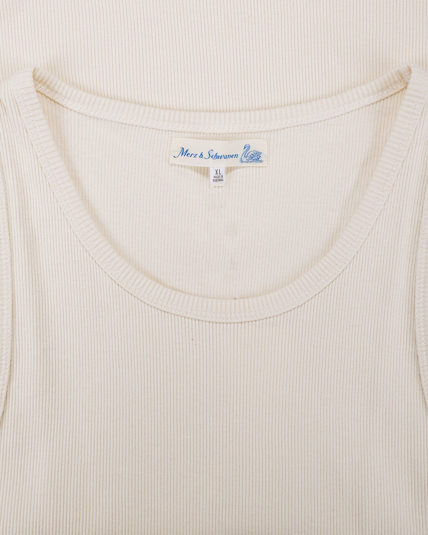 lost & found Merz B. Schwanen Merz B. Schwanen RIBTANK01 Iconic Ribbed Cotton Tank Top Nature