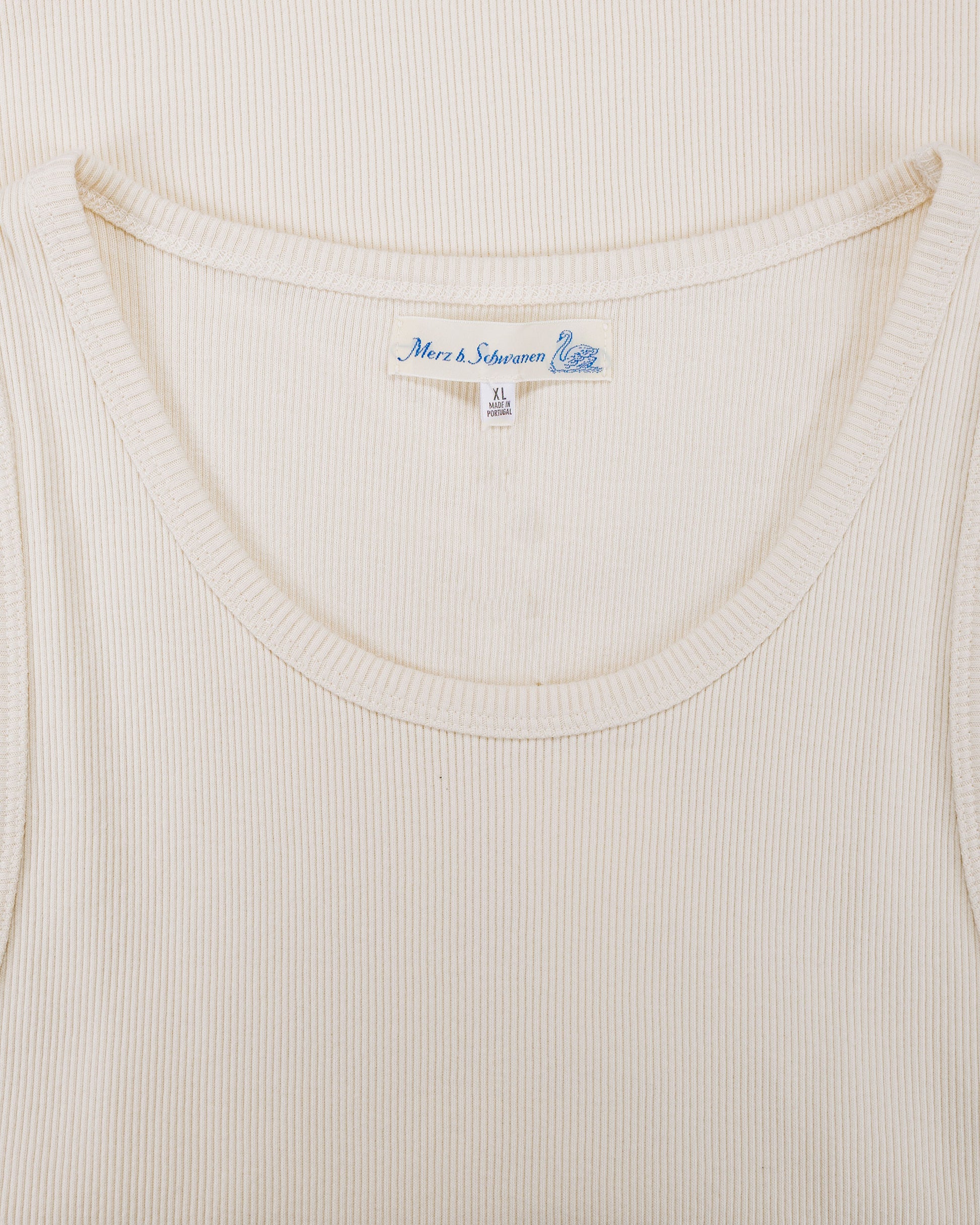 lost & found Merz B. Schwanen Merz B. Schwanen RIBTANK01 Iconic Ribbed Cotton Tank Top Nature