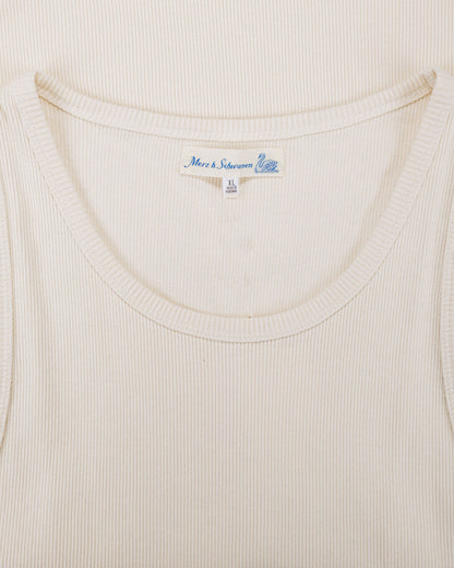 lost & found Merz B. Schwanen Merz B. Schwanen RIBTANK01 Iconic Ribbed Cotton Tank Top Nature