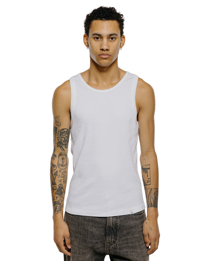 lost & found Merz B. Schwanen Merz B. Schwanen RIBTANK01 Iconic Ribbed Cotton Tank Top White