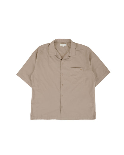 lost & found Merz B. Schwanen Merz B. Schwanen SHIRT09LP Unisex Short Sleeve Cotton Poplin Shirt Faded Grain
