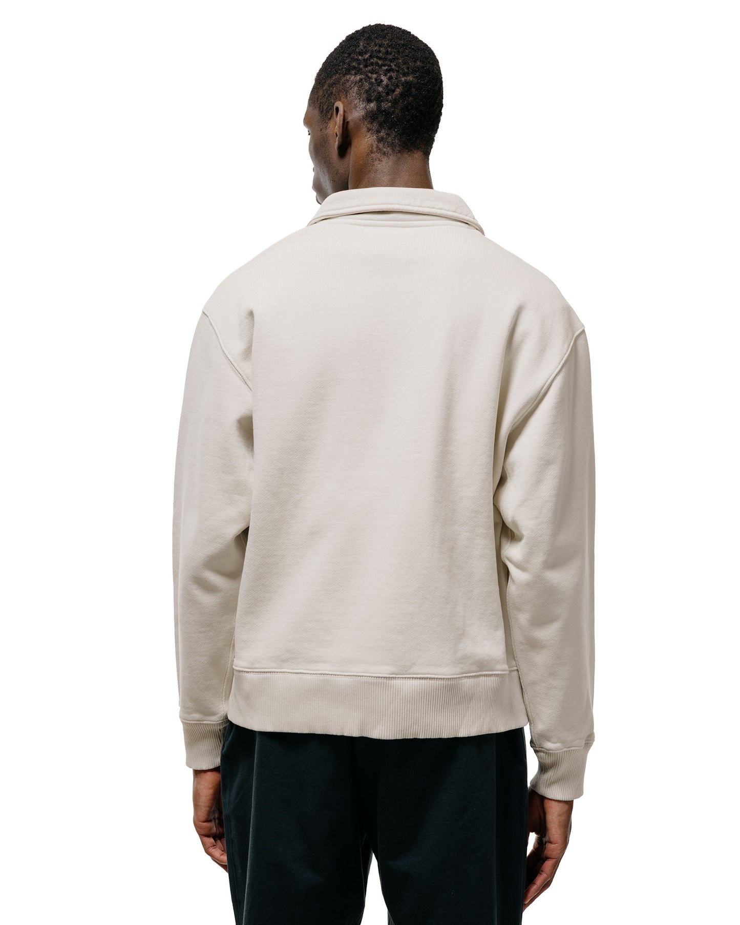 lost & found Merz B. Schwanen Merz B. Schwanen ZIP03 Authentic Fleece Polo Collared Half-Zip Cotton Sweatshirt Nature
