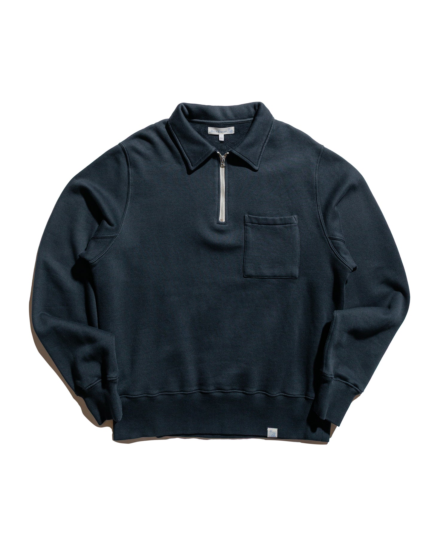 lost & found Merz B. Schwanen Merz B. Schwanen ZIPC01 Zip Collar Sweatshirt Charcoal