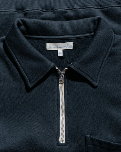 lost & found Merz B. Schwanen Merz B. Schwanen ZIPC01 Zip Collar Sweatshirt Charcoal