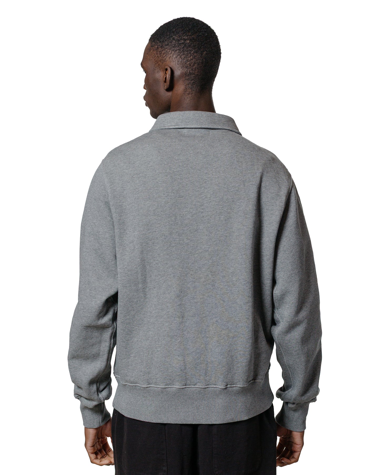 lost & found Merz B. Schwanen Merz B. Schwanen ZIPC01 Zip Collar Sweatshirt Grey Melange