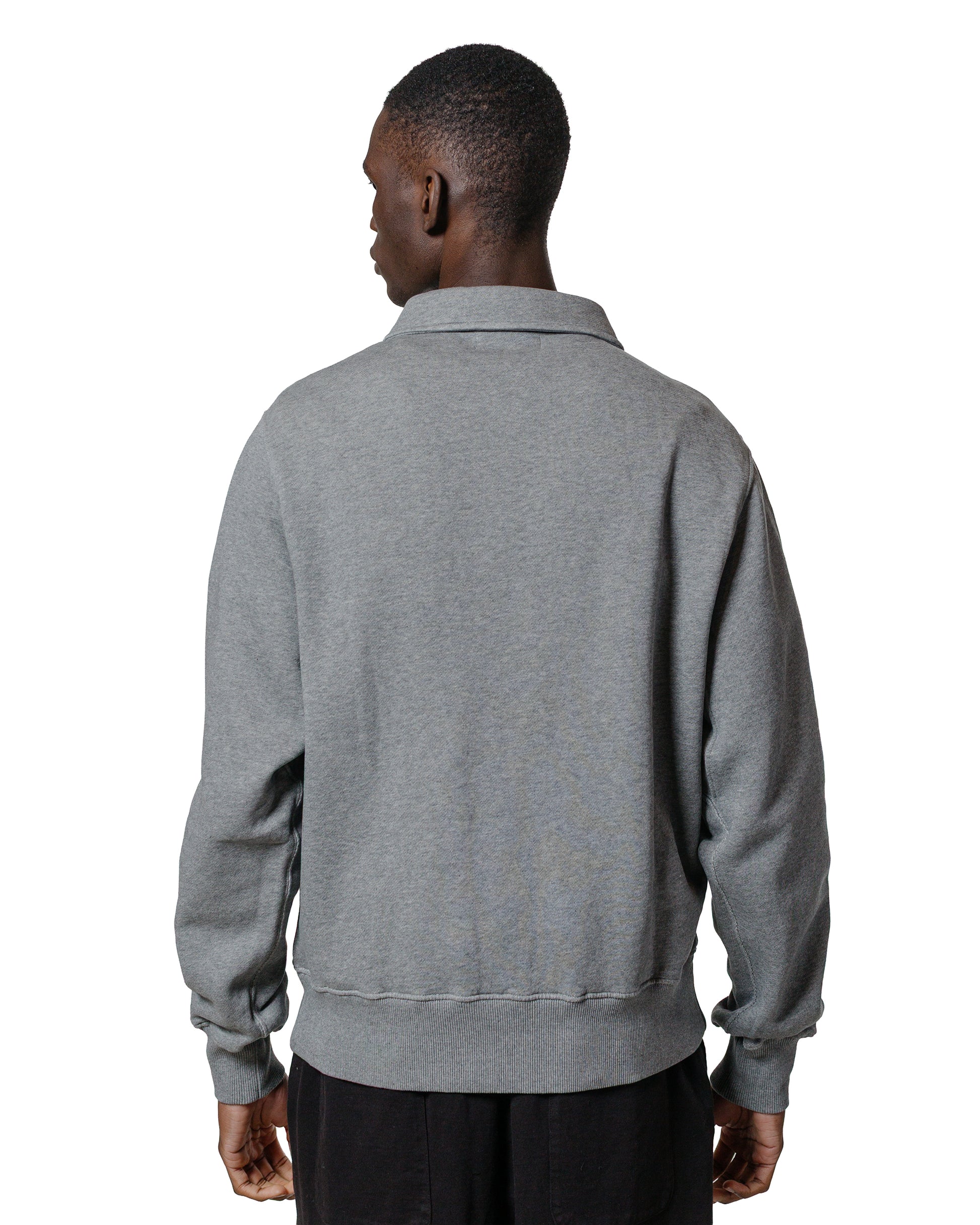 lost & found Merz B. Schwanen Merz B. Schwanen ZIPC01 Zip Collar Sweatshirt Grey Melange