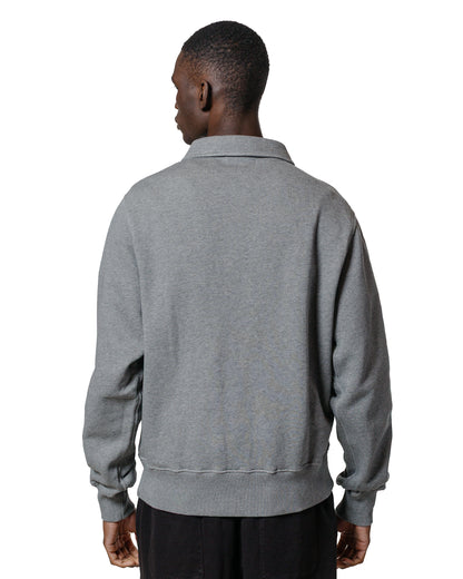 lost & found Merz B. Schwanen Merz B. Schwanen ZIPC01 Zip Collar Sweatshirt Grey Melange