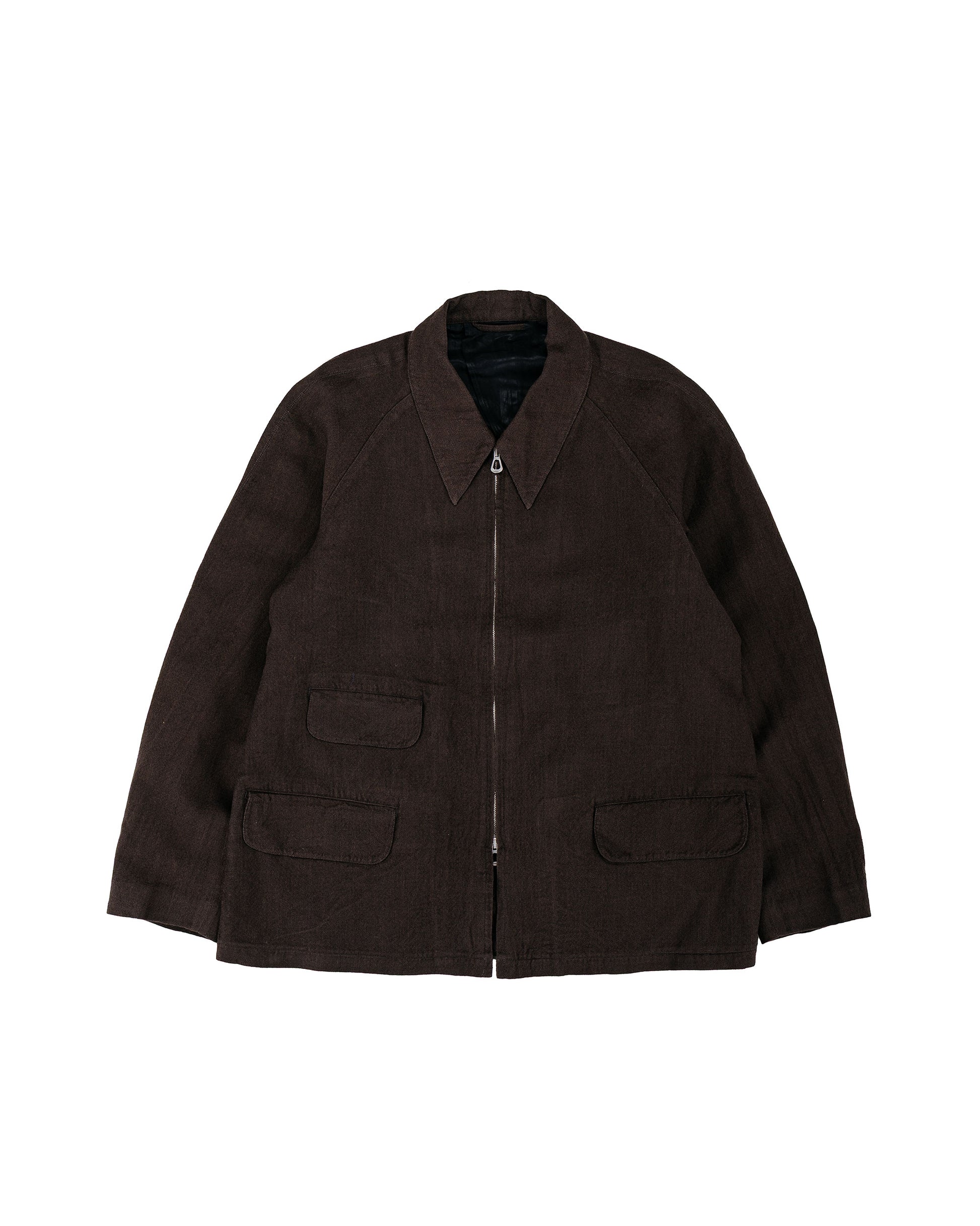 lost & found MotivMfg MotivMfg Bergman Mac Jacket Wool Linen Crepe/Espresso