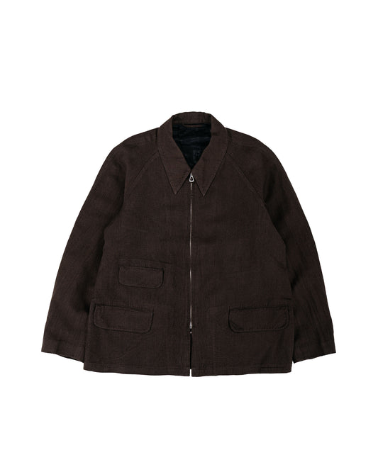 lost & found MotivMfg MotivMfg Bergman Mac Jacket Wool Linen Crepe/Espresso