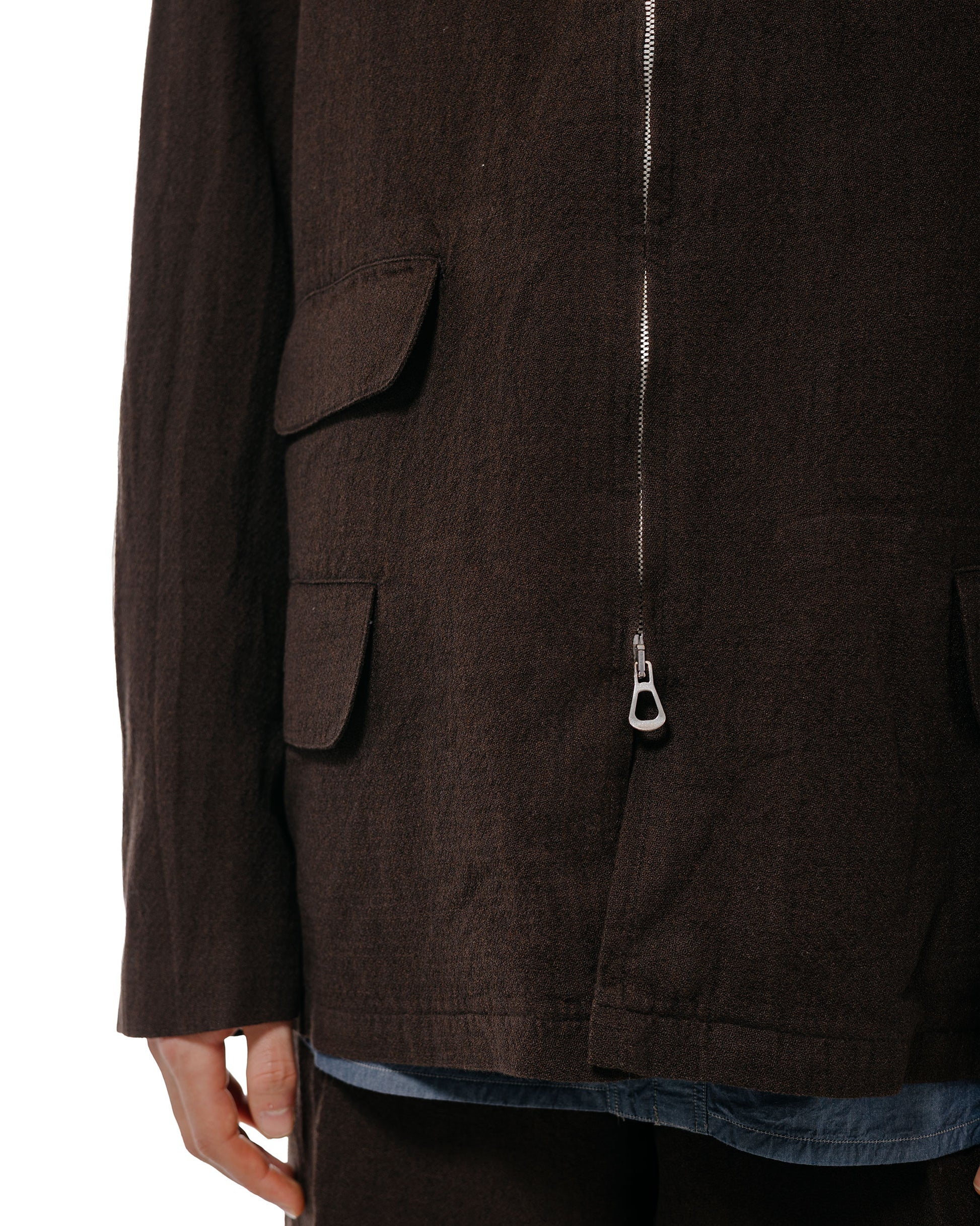lost & found MotivMfg MotivMfg Bergman Mac Jacket Wool Linen Crepe/Espresso