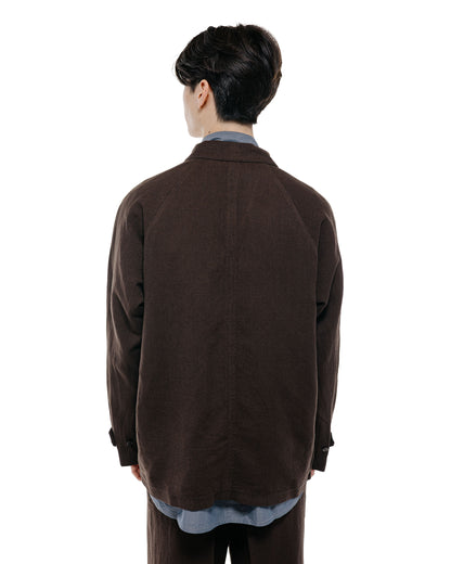 lost & found MotivMfg MotivMfg Bergman Mac Jacket Wool Linen Crepe/Espresso