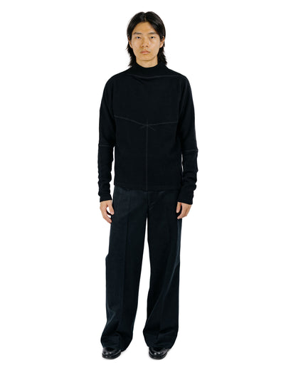MotivMfg Bog T-Shirt Cotton Linen Rib Jersey/Black