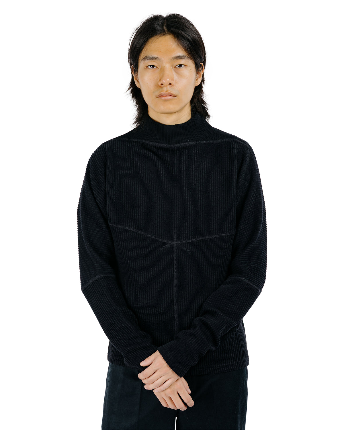MotivMfg Bog T-Shirt Cotton Linen Rib Jersey/Black