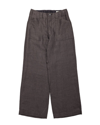 lost & found MotivMfg MotivMfg Capsule Deck Pants Duble Face Linen Serge/Aubergine