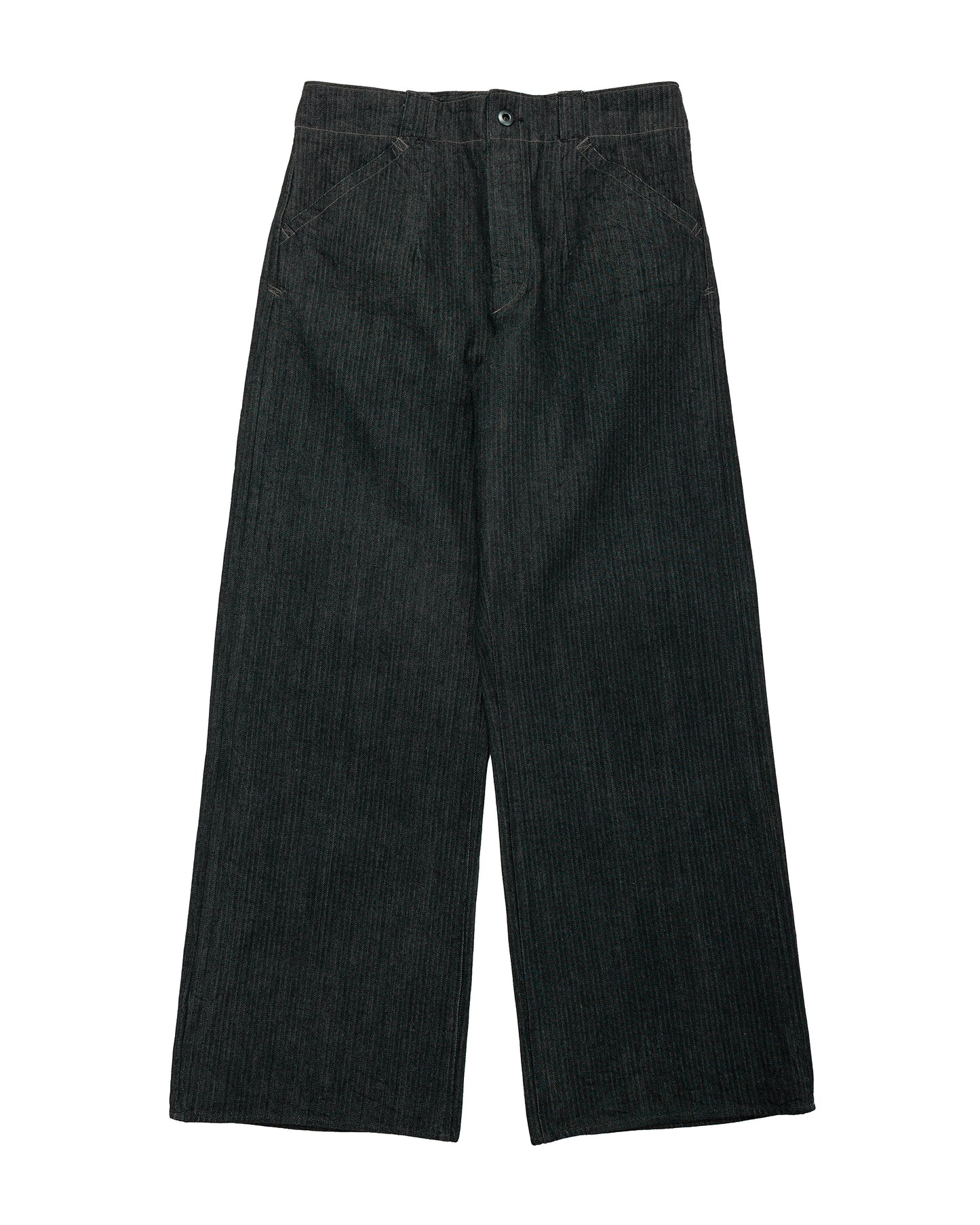 lost & found MotivMfg MotivMfg Doric Denim Trousers Original Herringbone Denim/Black