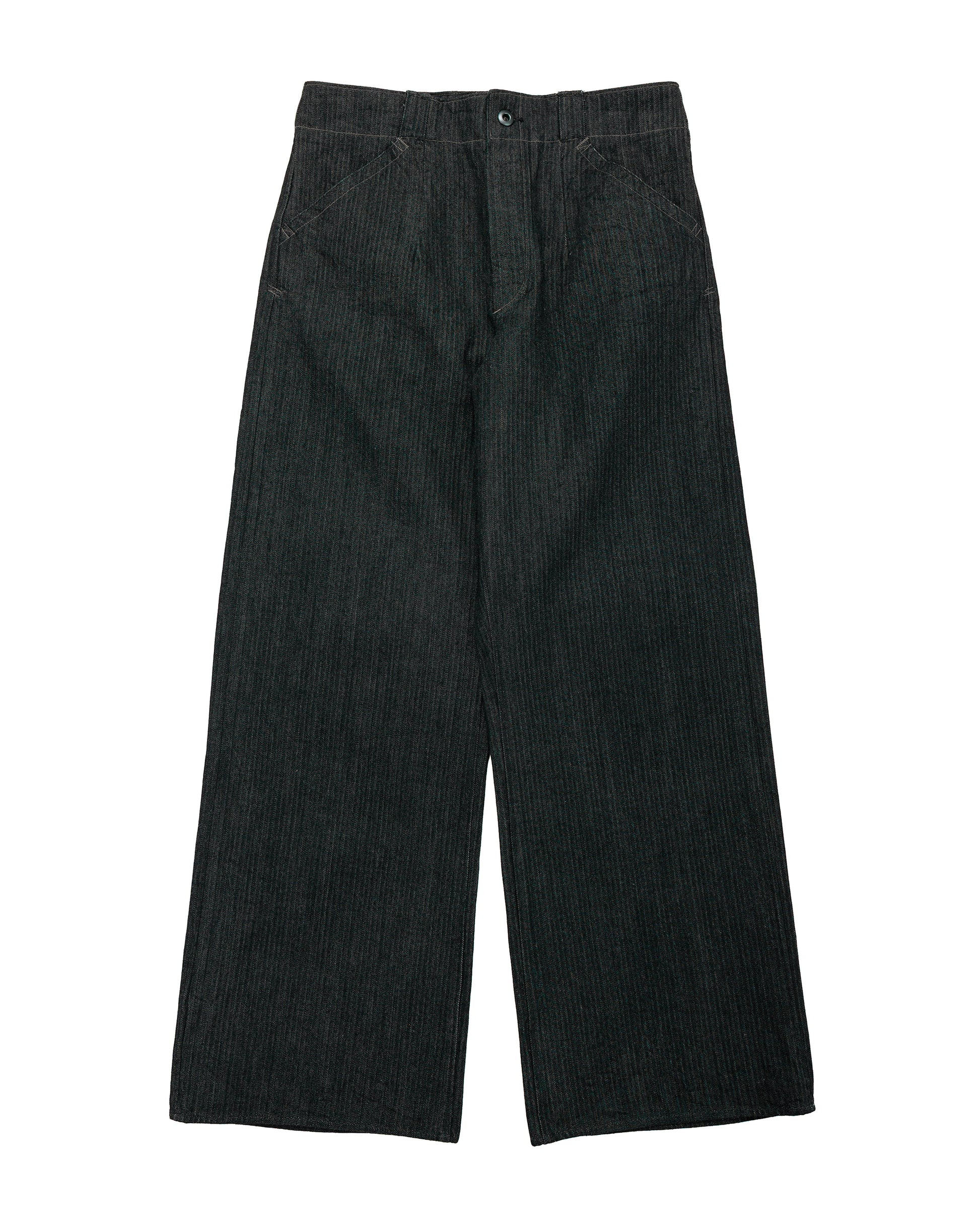 lost & found MotivMfg MotivMfg Doric Denim Trousers Original Herringbone Denim/Black
