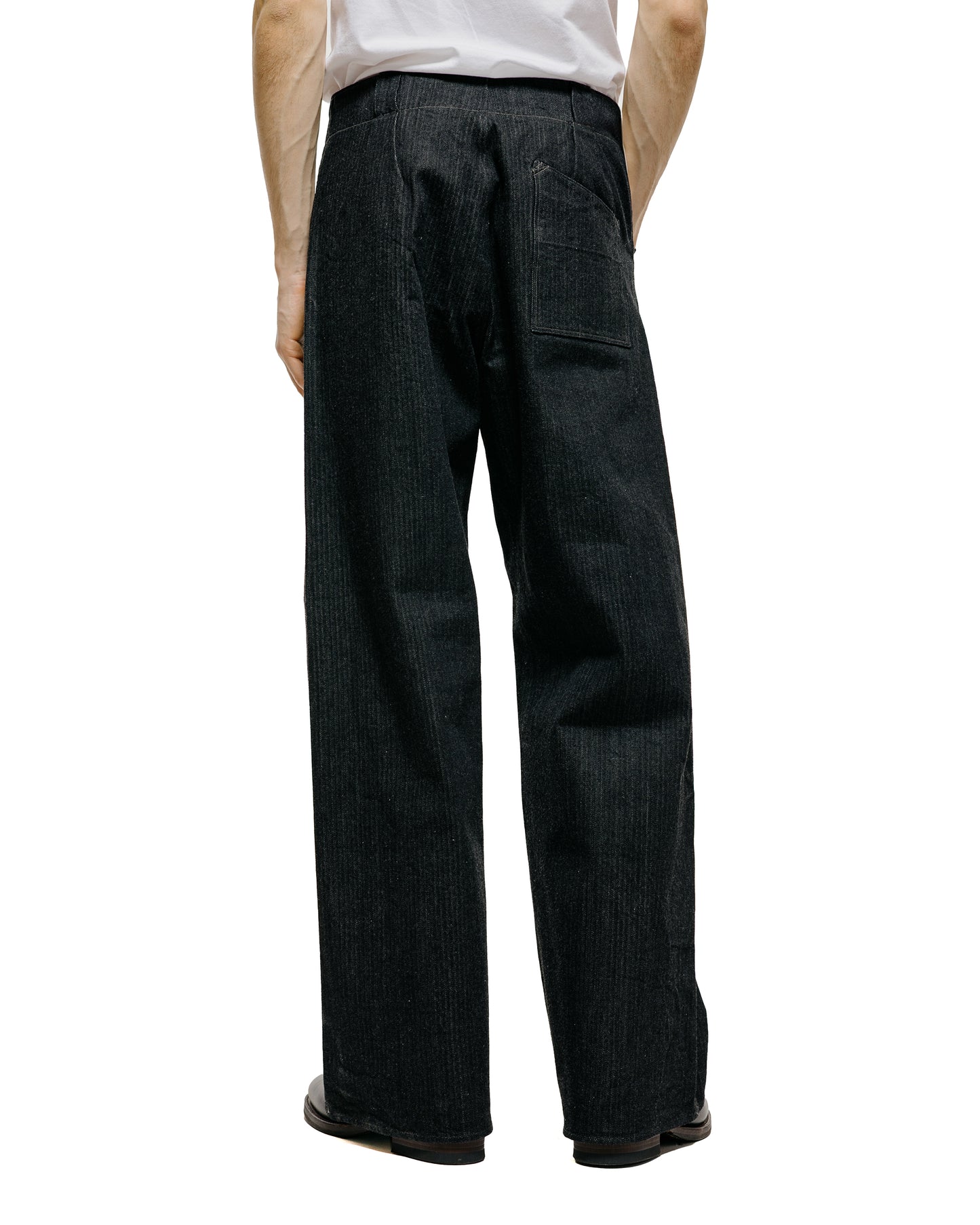 lost & found MotivMfg MotivMfg Doric Denim Trousers Original Herringbone Denim/Black