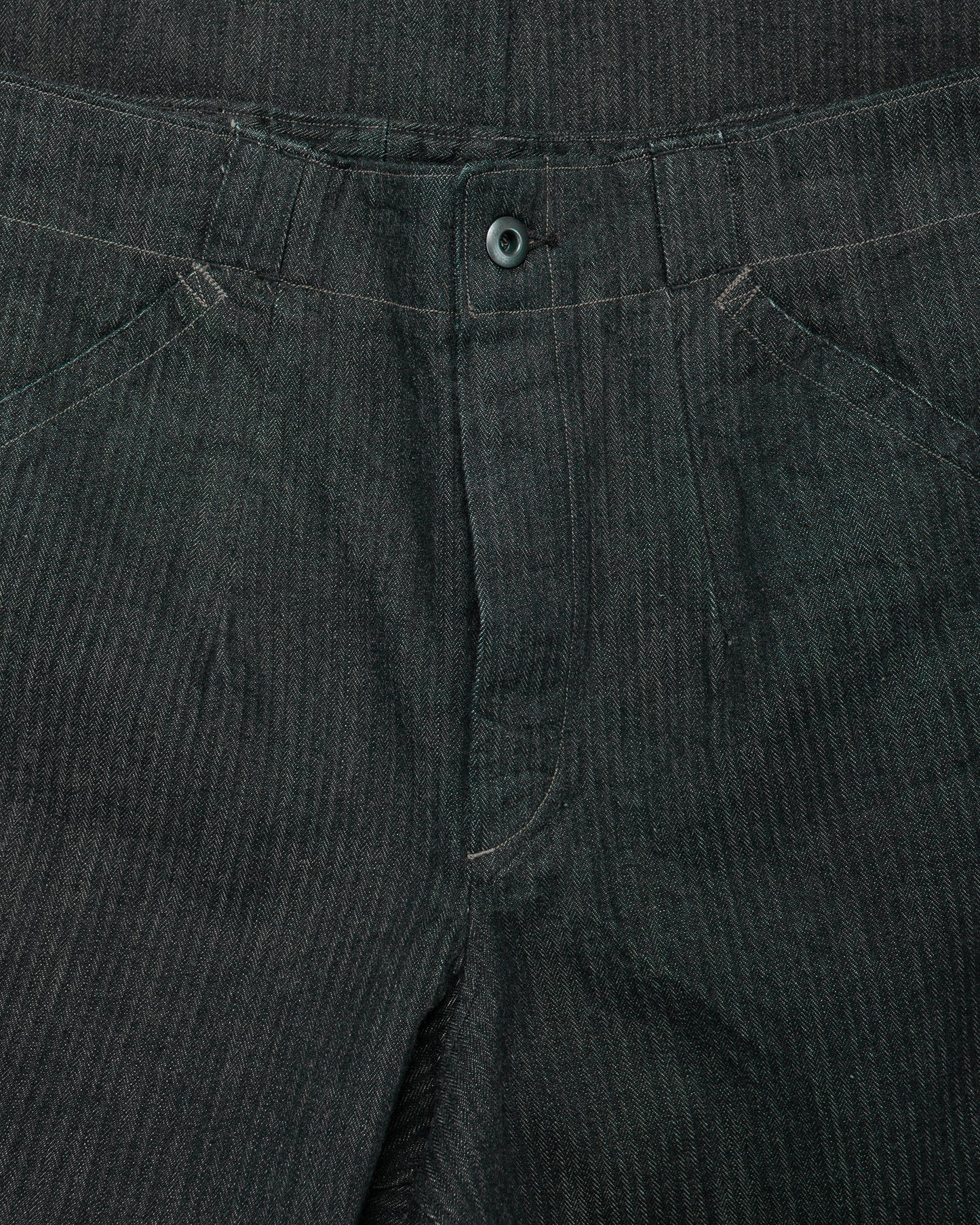 lost & found MotivMfg MotivMfg Doric Denim Trousers Original Herringbone Denim/Black