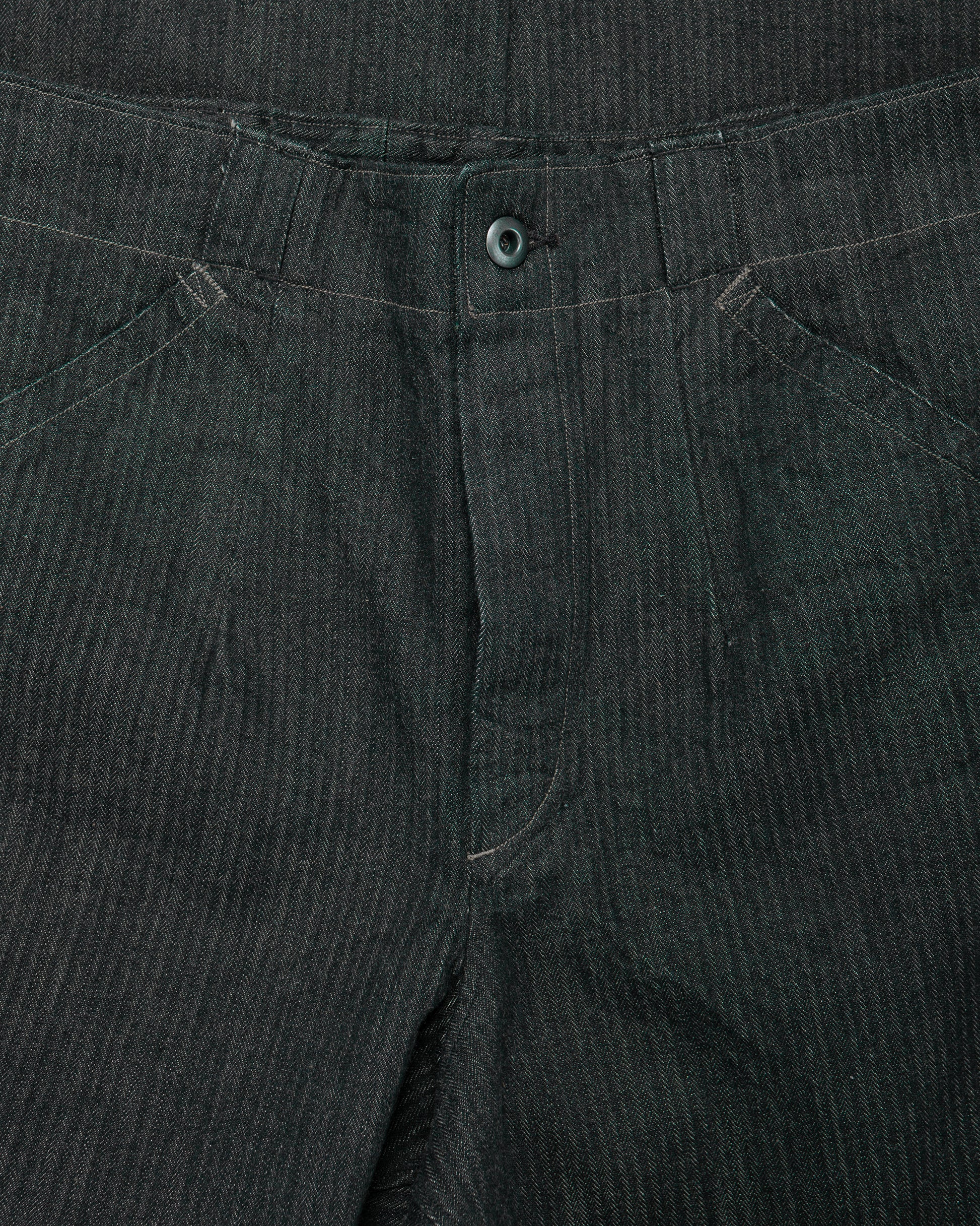 lost & found MotivMfg MotivMfg Doric Denim Trousers Original Herringbone Denim/Black