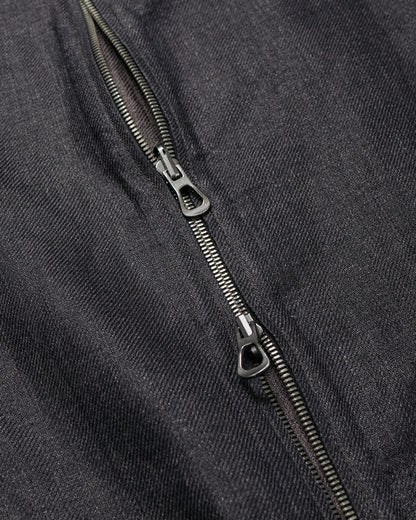 lost & found MotivMfg MotivMfg Gilet Jacket Double Face Linen Serge/Navy/Aubergine