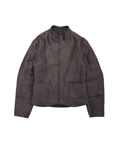 lost & found MotivMfg MotivMfg Gilet Jacket Double Face Linen Serge/Navy/Aubergine