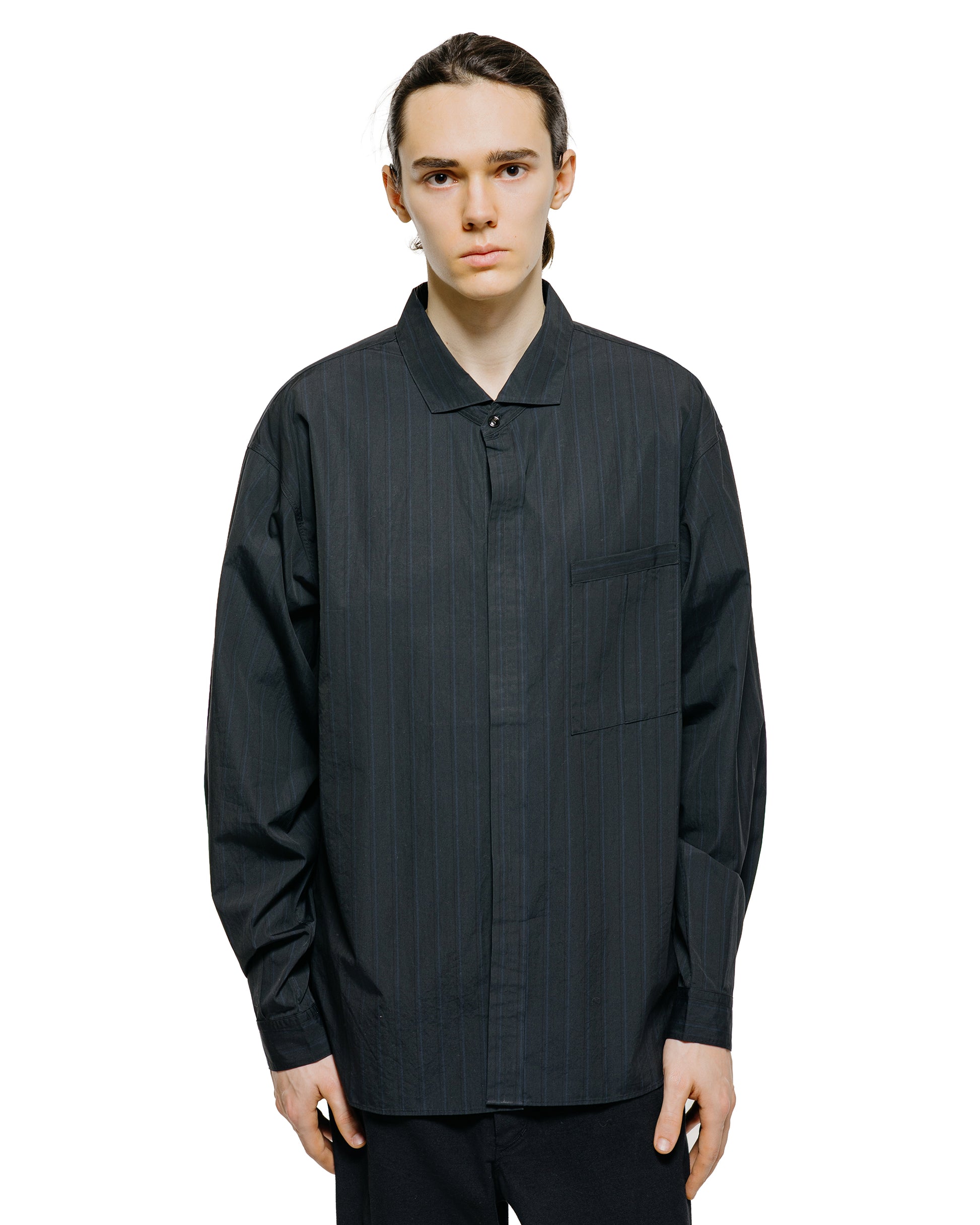 lost & found MotivMfg MotivMfg Shura Shirt Fine Cotton Poplin/Black Striped