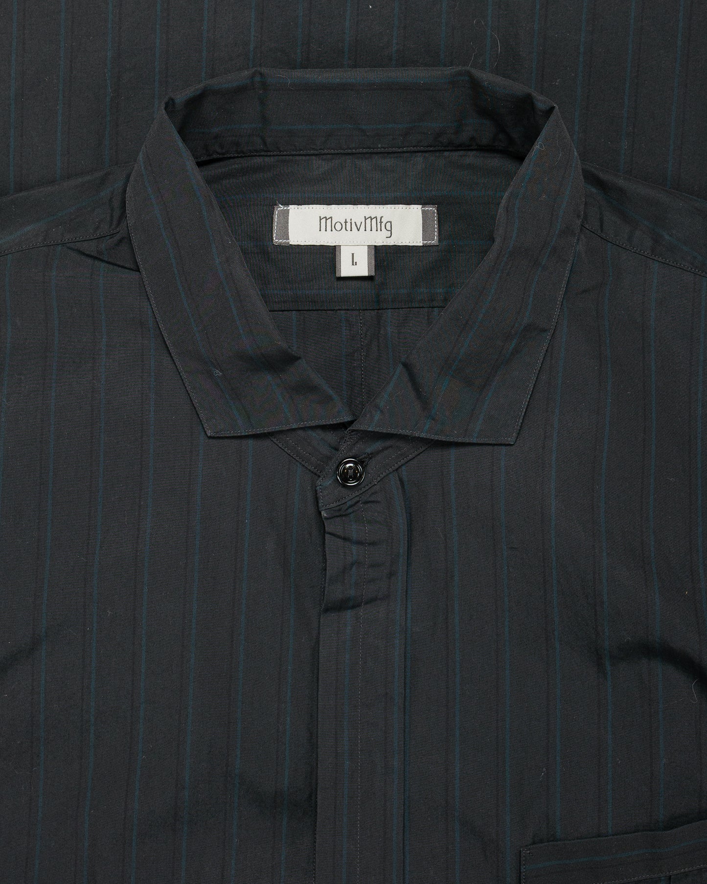 lost & found MotivMfg MotivMfg Shura Shirt Fine Cotton Poplin/Black Striped