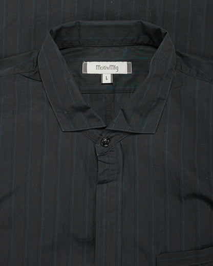 lost & found MotivMfg MotivMfg Shura Shirt Fine Cotton Poplin/Black Striped