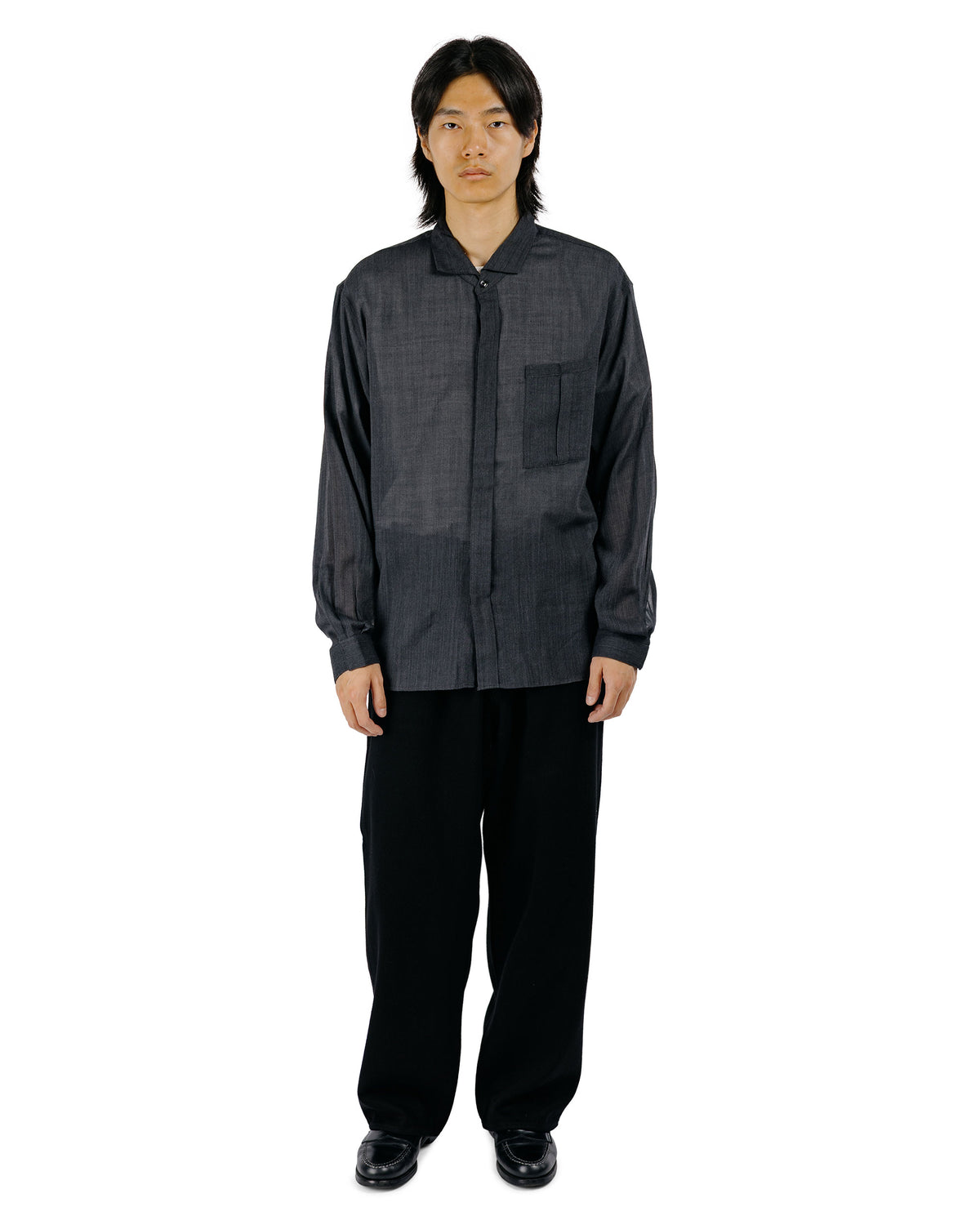 MotivMfg Shura Shirt Wool Tencel Twill/Charcoal