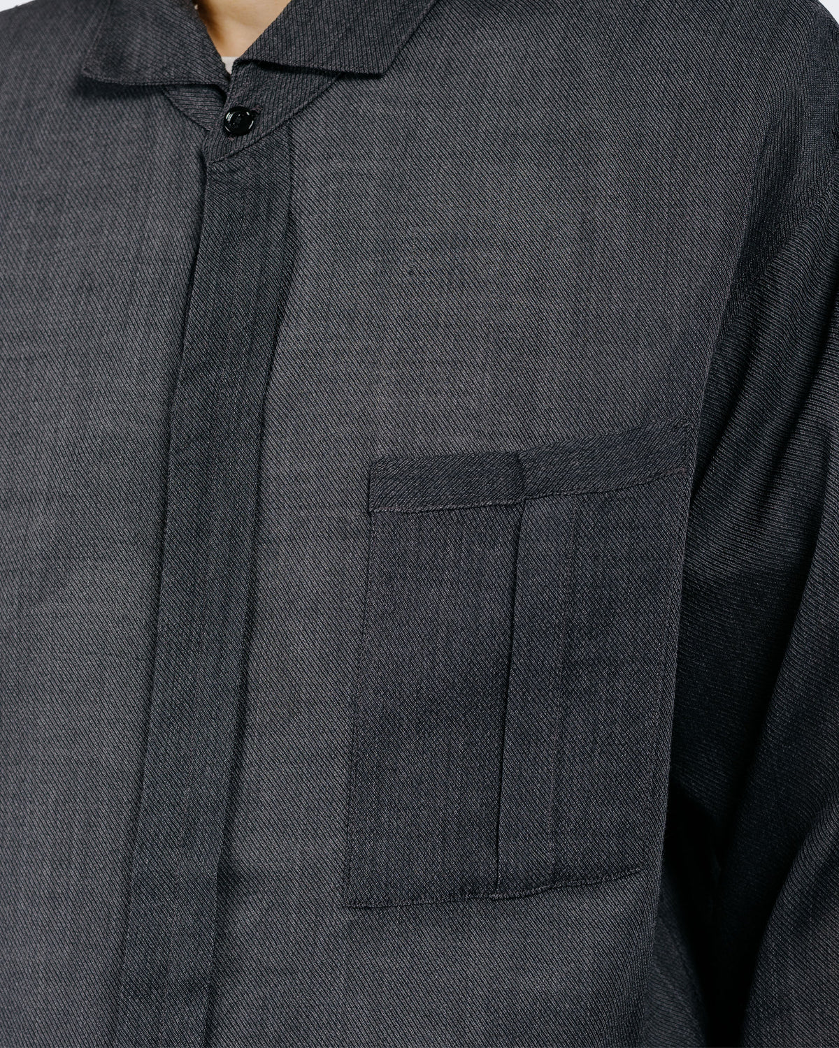 MotivMfg Shura Shirt Wool Tencel Twill/Charcoal