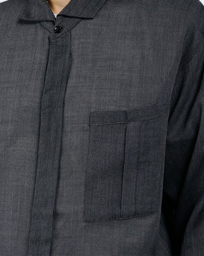 MotivMfg Shura Shirt Wool Tencel Twill/Charcoal